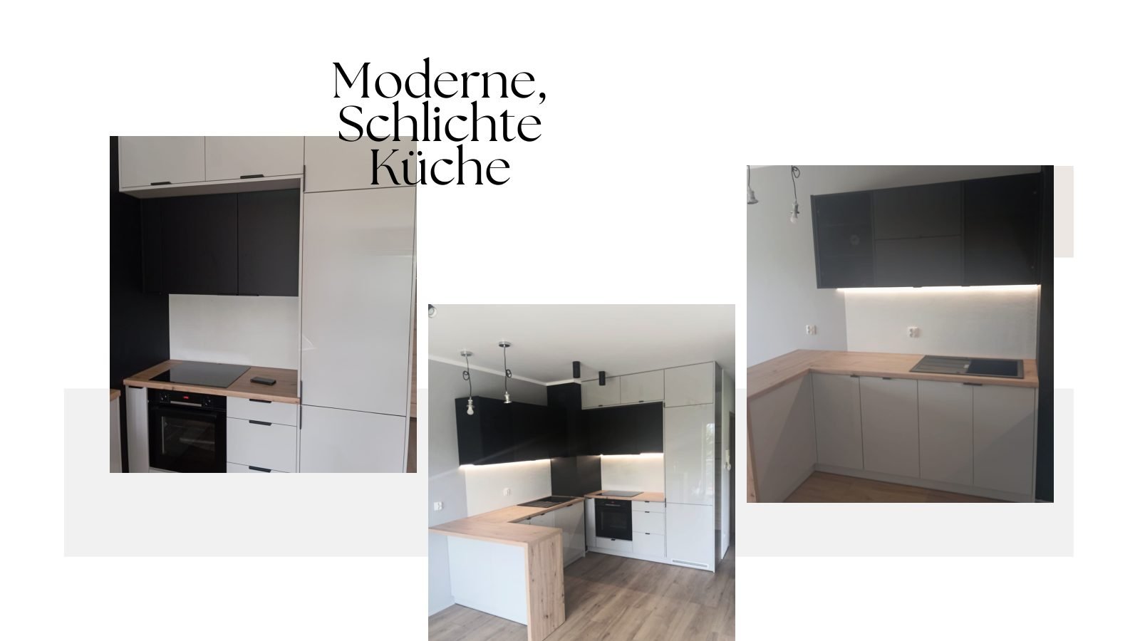 Moderne schlichte Küche